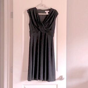 White House Black Market black v-neck sleeveless dress.